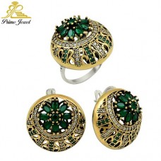 Gümüş Otantik Taşlı Set